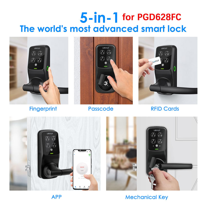 Lockly Smart RFID Cards, Complement Smart Locks PGD728FC & PGD628FC,13.56MHz RFID Key Fob RFID Card Smart Lock, Smart Cards for Keyless Entry Door Lock - 3pcs White