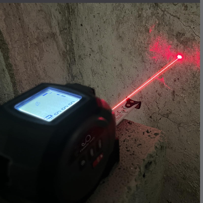 3 in 1 Laser Tape Measure with Level | 131ft/40M Laser Distance Meter Display On Backlit LCD Screen with 16ft/5m AutoLock Measuring Tape | Ft/Inch/Fractions/M/mm (Black 3in1 Laser)