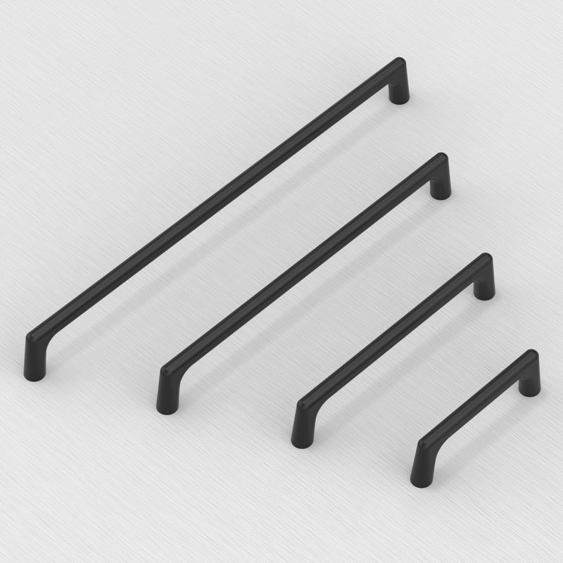 10 Pack Matte Black Cabinet Pulls 3 Inch(76mm) Kitchen Cabinet Handles Cabinet Hardware for Drawer Pulls 3" Hole Center 10