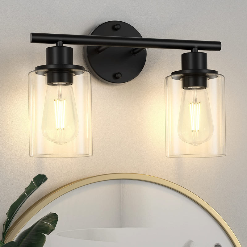 Licperron Clear Glass Replacement Shade 1 Pack, High Transmittance Cylinder Glass Lampshade Covers for Vanity lighting Fixtures Table Lamp Floor Lamp Chandelier Pendant Light