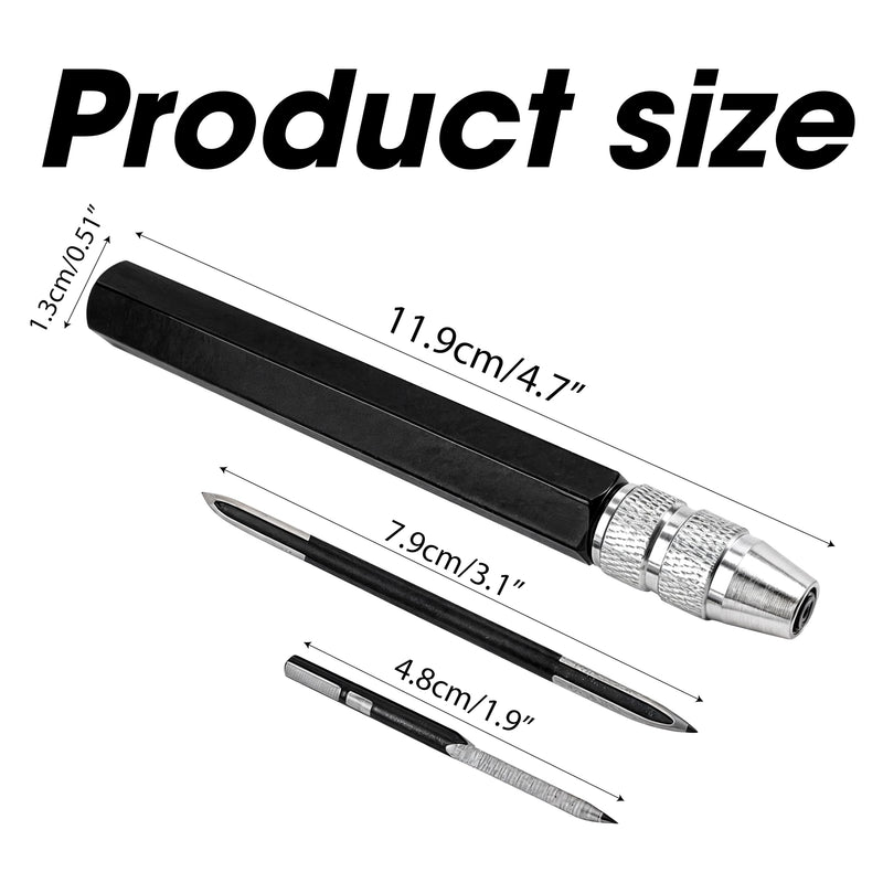 3PCS/Set Scraper Deburring Tool Adjustable Trimming Blade Triangular Trimmer Pencil Steel Cutter Reamer For Fabrication Reaming Removal Plastic Metal Aluminum Pipe Resin 3D Printing Printer Kit Crafts