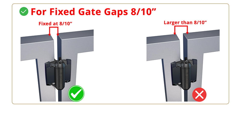 D&D Technologies TCA3L2S3WTS TruClose Regular Duty Self Closing Gate Hinge, for Wood and Vinyl Gates up to 66 Pounds, with Alignment Legs, for Square Gate Frame and Post, White, 2 Count (Pack of 2) For Wood, Vinyl Gates & Fences (Pack of 2)