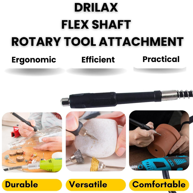 Flex Shaft Rotary Tool Attachment 42 inch for Sanding, Carving, Engraving, Polishing or Cutting Compatible with Dremel Flex Shaft Rotary Tool Attachment Models 100, 200, 300, 3000, 4000