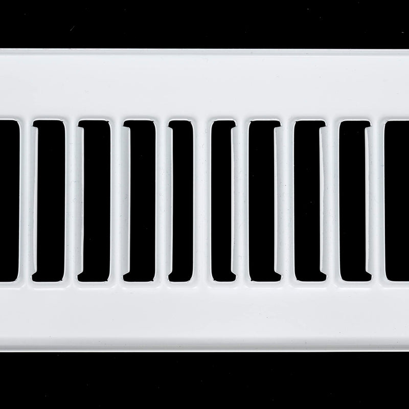 Fits 2x14 Duct Opening | Toe Kick Vent Cover by Handua | Cabinet Toe Kick Space Register Grille | HVAC Toe Space Vent Cover | Outer Dimensions: 3 3/8" X 15 3/8" | Off White 2" X 14" Duct Size Off-White