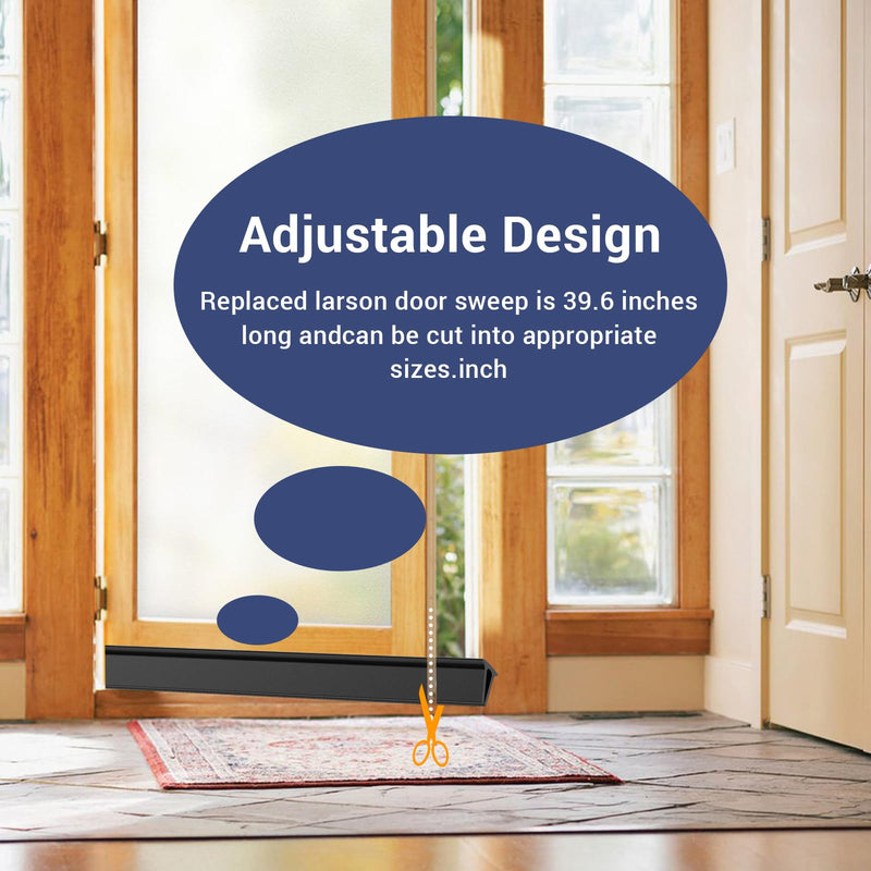Storm Door Sweep Replacement for Larson & Pella Storm Door Expander Sweep, CH9030501 Sweep for Vinyl and Metal Door Sweep Assembly - Style 1 39.6in