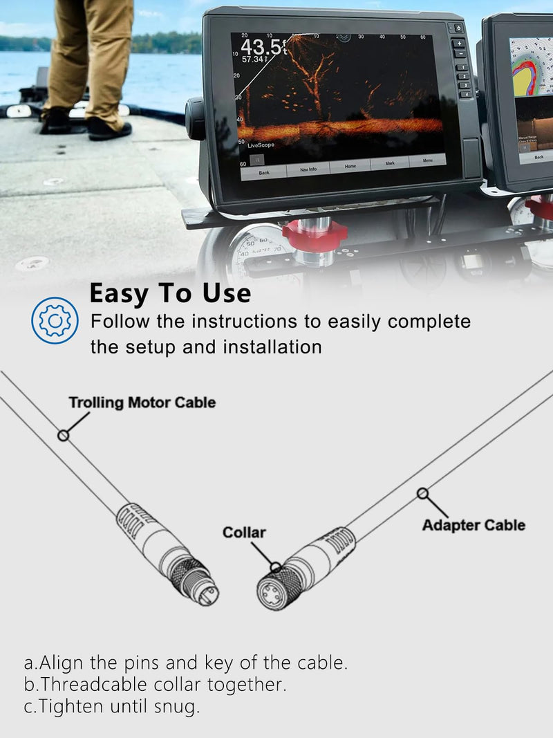 Replacement for 1852074 MKR-US2-14 Universal Sonar 2 Adapter Cable 8-Pin for Trolling Motors to Garmin ECHOMAP and GPSMAP, Connection for LiveScope Chartplotter and fishfinder