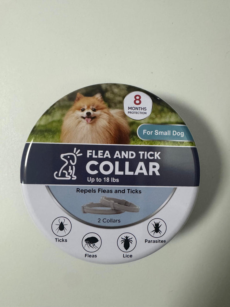 Flea and Tick Collar for Small Dogs, Flea Collar for Dogs, Tick Collar for Small Dogs, Dog Tick Collar, Dog Flea Collars, Soft & Adjustable, 8 Months Protection, Easy to Use-2P 1.2 Ounce (Pack of 2)