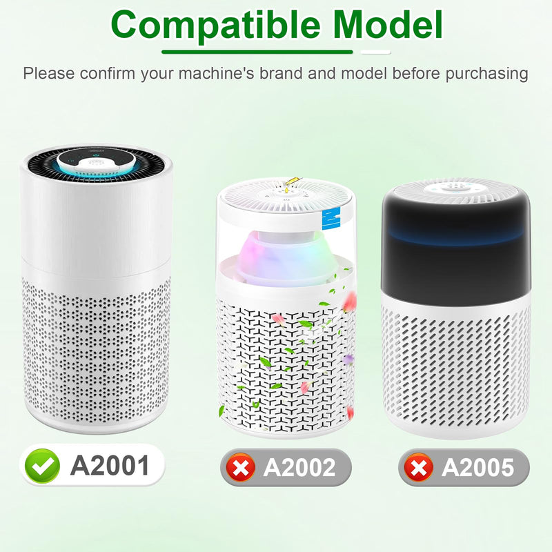 A2001 HEPA Replacement Filter Compatible with Airromi A2001 Air Puri-fier A2001 Filter