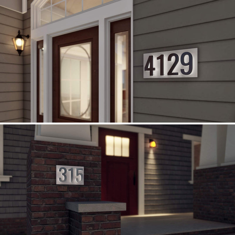 7 Inch LED House Numbers, ABS-Polymer, Premium Quality, Backlit LED 5000K Illuminated Home Address Number, Lighted House Numbers, Modern Address Numbers (1, Black) 1