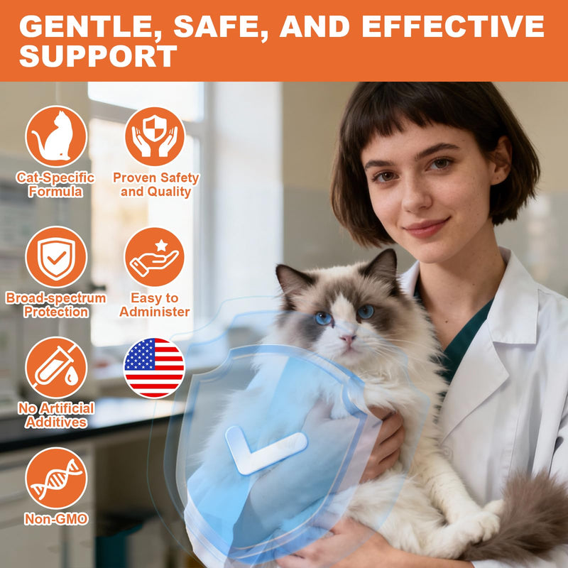 lvermect Liquid Dewomax for Cats, Daily Digestive Balance Support, Helps Maintain Digestive Comfort & Internal Balance, for Kittens & Adult Cats, Easy-to-Administer Drops, 100mL