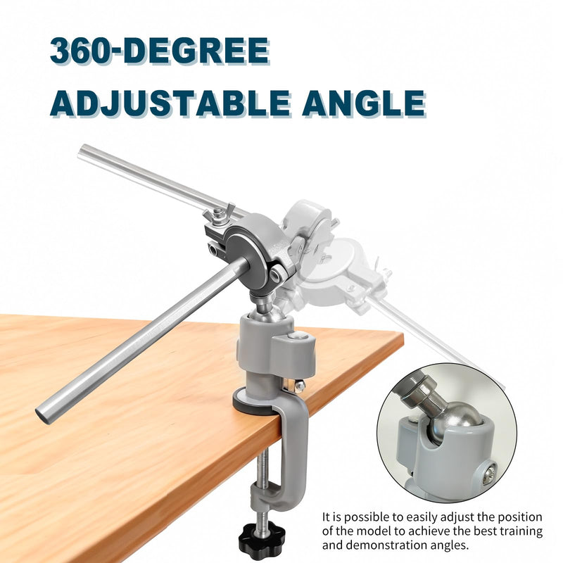 Typodont Training Mount，360° Motion Teeth Model Training Stand Fixed on Desk,Dental Schools Education Practical(Typodont Model is NOT Included)