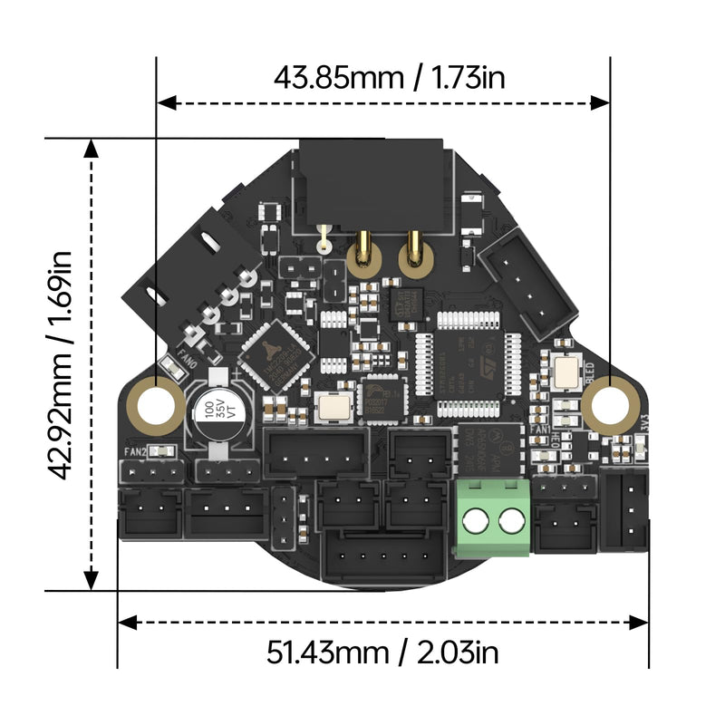 BIGTREETECH EBB 36 GEN2 Extruder Breakout Adapter Board Support CAN & USB Communication for Nema14 36mm Stepper Motor EBB36 GEN2