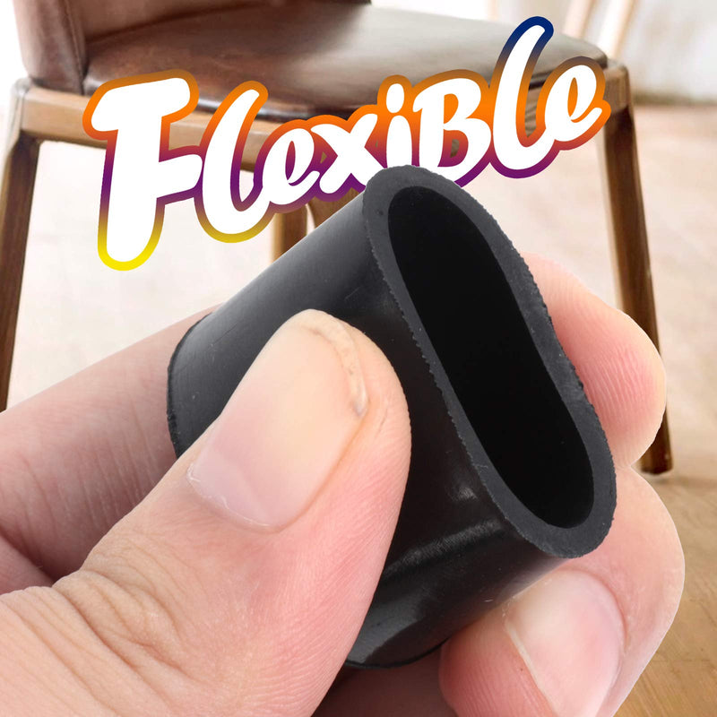 HNYYZL 7/8" 32Pcs Rubber Chair Leg Caps,Chair Leg Floor Protectors,Chair Leg Covers,Folding Chair Leg Caps,Floor Protectors for Chairs,Table Leg Caps,Black 32