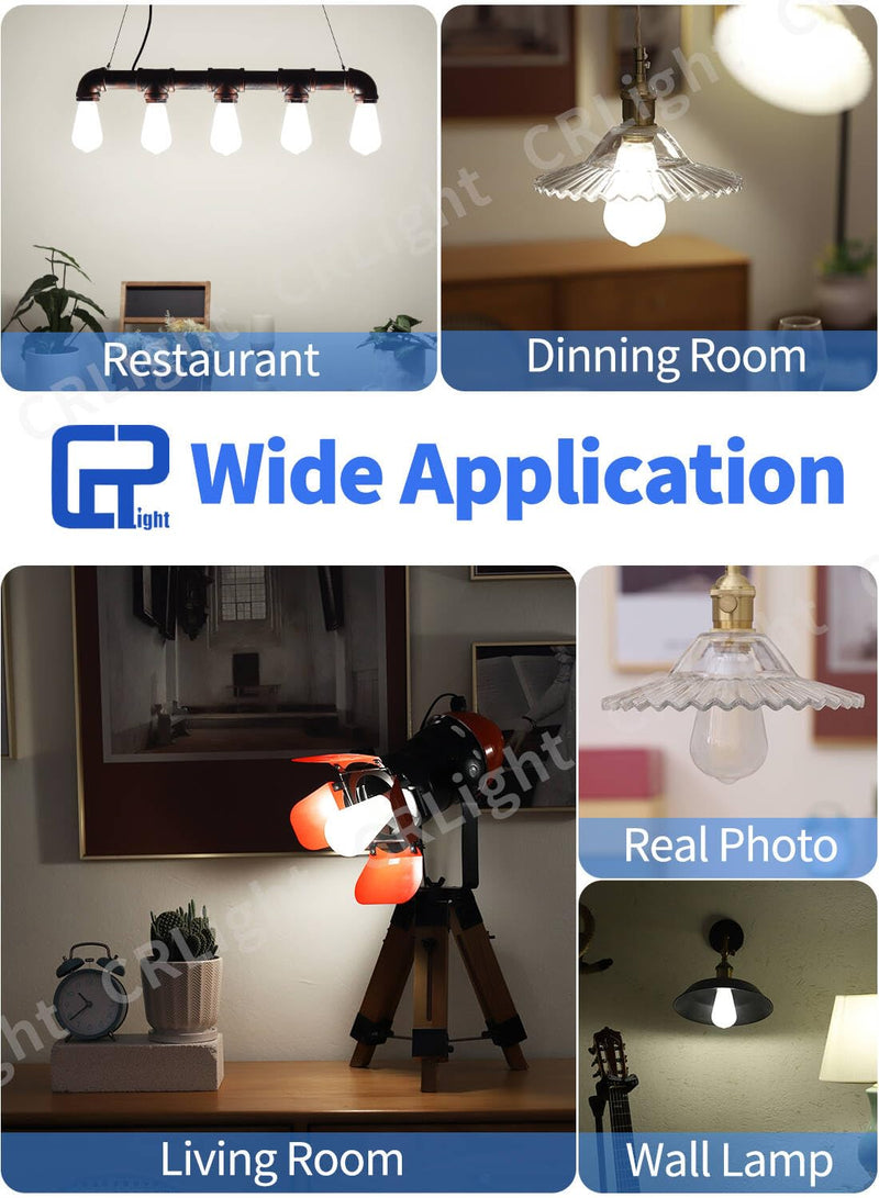8W ST64 Dimmable LED Edison Bulbs, E26 Base 4200K Daylight, 6 Pack | 80W Incandescent Equivalent 800LM, Frosted Glass Vintage Filament Light Daylight White 4200k - 6 Pack