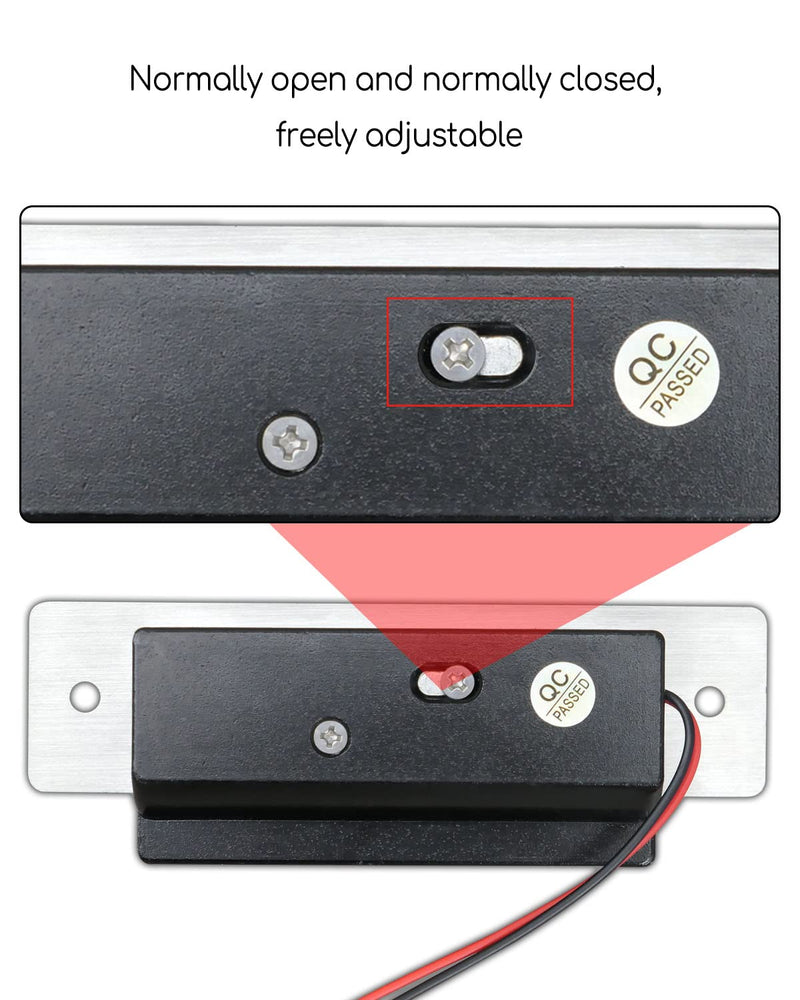 12V DC Heavy Duty Electric Door Strike Lock ANSI Standard, Fail-Secure and Fail-Safe Adjustable Fit for Door Access Control System Mortise or Cylindrical Lock