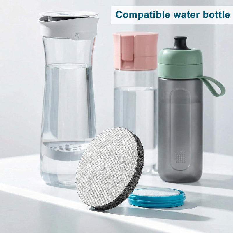 Replacement Micro Discs Water Filter Cartridge Compatible with BRITA Fill & Go Bottles & Fill & Serve Dispensers, Reduces Chlorine & Improves Taste, 6 Pack