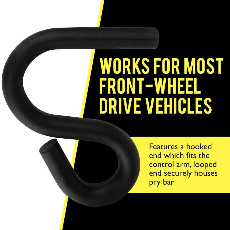 Mission Automotive 2 Pack Lower Control Arm Prying Tool - Works For Most Front-Wheel Drive Vehicles - Get The Job Done Right - Turns A Two Man Job Into A One - Works With 7/8" Diameter Pry Bar