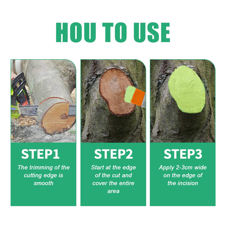 Tree Wound Sealer, Tree Pruning Sealer, Tree Grafting Supplies, Tree Wound Sealer Healing Paste, Bonsai Cut Paste, Pruning Sealer And Tree Wound Dressing for Trees, Shrubs, Roses (1Pcs*100g +1*Brush) 1pcs*100g +1*brush