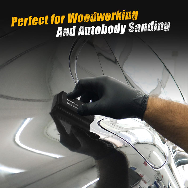Sanding Block Kit 7 Piece - Flexible EVA Foam Wet or Dry Autobody Hand Sanding Blocks Kit for Automotive Car Wood Bodywork