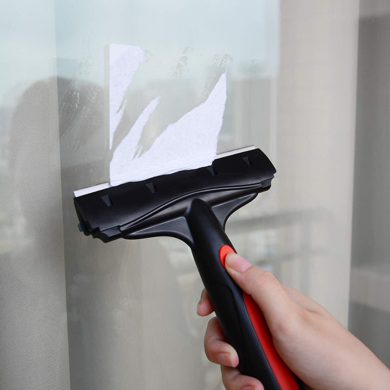 EHDIS Razor Blade Scraper, 6" Scraper Adhesive Remover Tool with 10 Double-Edge Blades for Cleaning Paint, Caulk, Adhesive, Label, Decal, Sticker from Window, Glass, Tile, Floor, Stove Top 068
