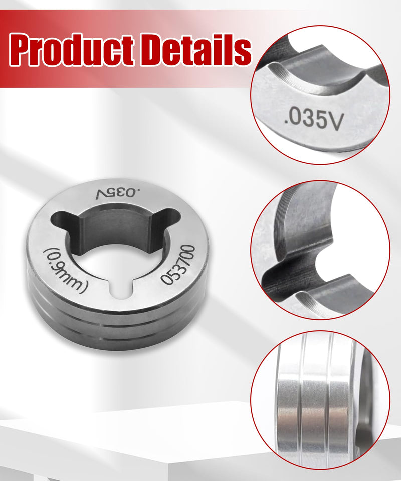 2 PCS Drive Roll Kit Replacement .035" V-Groove Fits for Millermatic 200/210/212/250/251/252, Replace 079595 053700