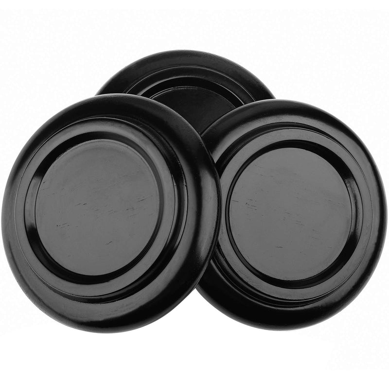 Eison Piano Caster for Grand Piano, Wood Piano Caster Cups Floor Protectors for Hardwood Floor,with Non-Slip & Anti-Noise Foam Piano Casters Pad, Set of 3,Black Black