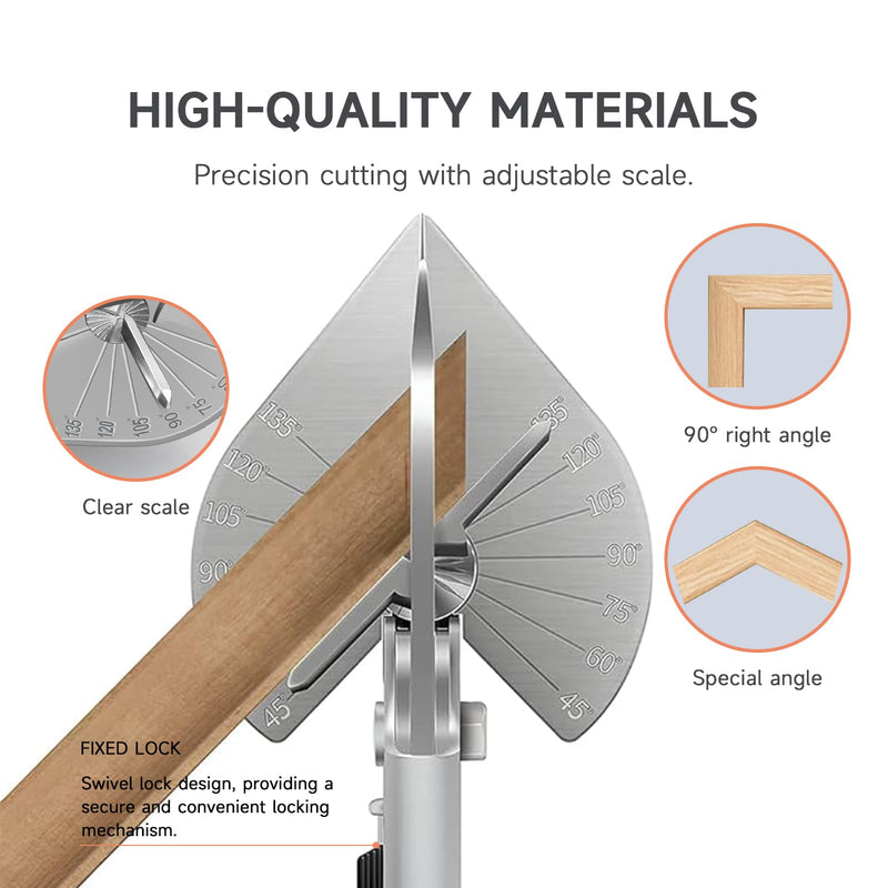 TOWOT Sharp Multi Angle Miter Shear Cutter, Adjustable at 45 To 135 Degree With Safety Lock Hand Tools for Cutting Plastic, PVC and Molding Trim Miter shears