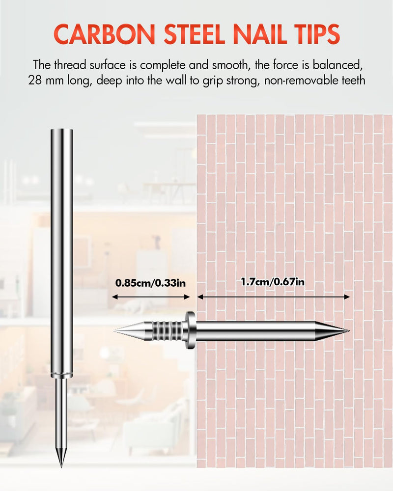 Double-Head Skirting Thread Seamless Nail, Skirting Line without Marks Nail, Seamless Nail, Invisible Security Screws,Solid Wood Baseboard Equipped with Nail Specific Sleeve Tool (240pcs+3tools) 240pcs+3tools