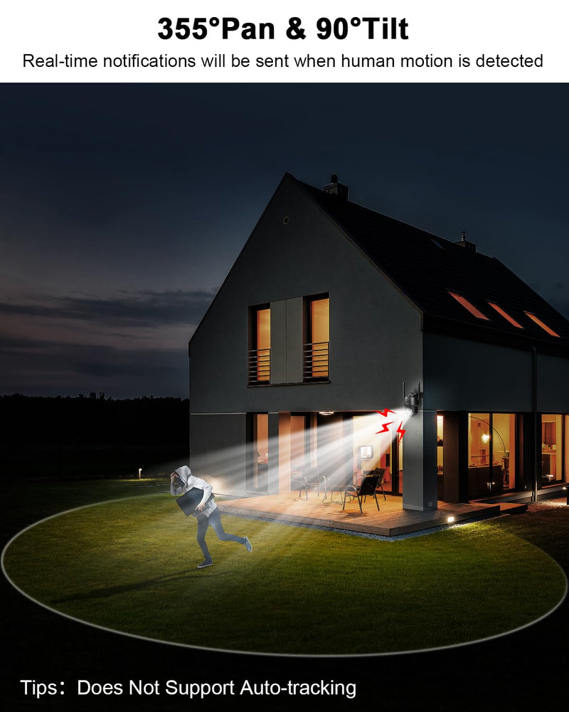 ANRAN 4G LTE Cellular Solar Security Camera Wireless Outdoor,No WiFi 2K Solar Powered Camera,Color Night Vision,360° Live View, PIR Motion Sensor,2 Way Talk,Black (SIM Card & 32GB SD Card Included) Black