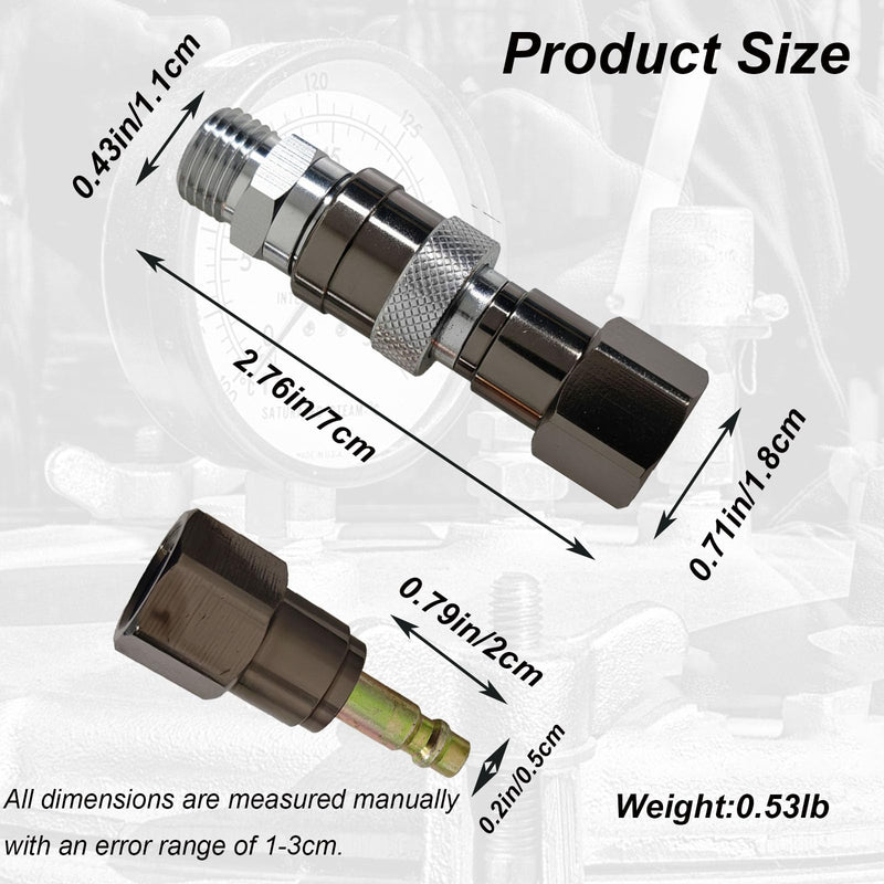 Oxy Acetylene Quick Connect Fittings, 2PCS B-Size 9/16"-18 UNF Brass Torch to Hose Connectors with Check Valves for Welding Cutting Gas Quick Disconnect Set