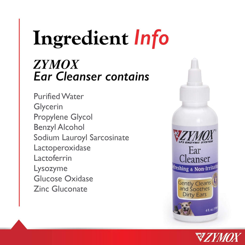 ZYMOX Ear Cleanser - 4 oz. Bottle - PawsPlanet Australia