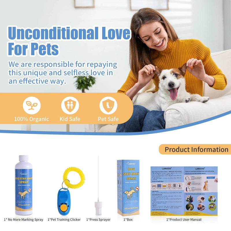 8 Oz Gentle and Effective Pet Behavior Aid, Help Dogs Stop Marking in Your Home, Effective Training Spray for Dogs to Stop Unwanted Marking and Messy Urination 8.0 Fl Oz