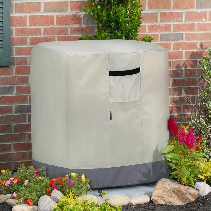 Air Conditioner Cover Fits up to 26L x 26W x 32H inch 26"x26"x32"(H) Beige