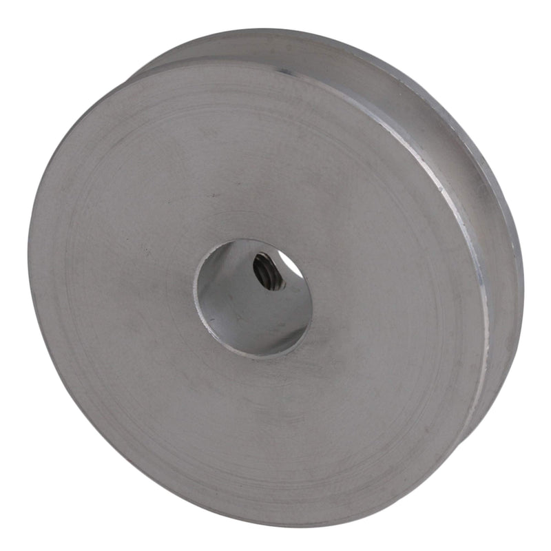 BQLZR 41x16x10MM Silver Aluminum Alloy Single Groove 10MM Fixed Bore Pulley for Motor Shaft 3-5MM PU Round Belt