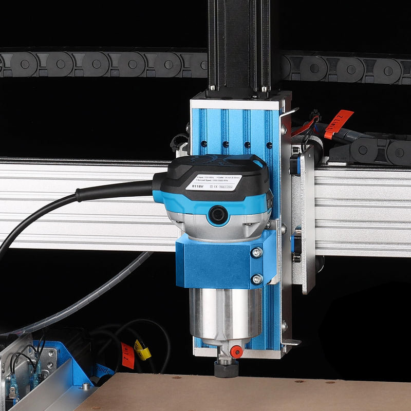 65mm Diameter Aluminum CNC Spindle Holder Spindle Mount for PROVerXL 4030 CNC Machine Aluminum Z Axis Assembly Kits, Blue, 4030V2-ZC69