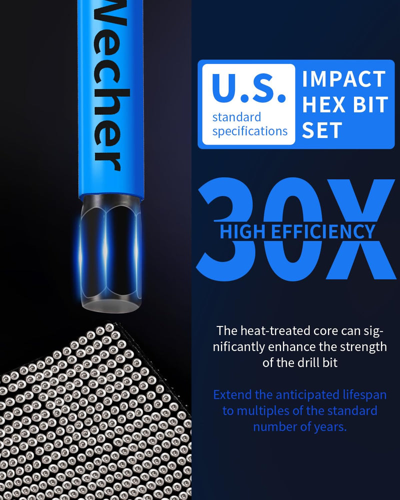20 Pieces Allen Wrench Drill Bit Set (Metric & SAE) Hex Bit Set 2 In, Professional-Grade Impact Allen Key Drill Bit Set, Magnetic Hex Bits, S2 Steel Hex Head Drill Bit Set, 1/4 Hex-Shank Allen Bit Set Hex Bits 2 inch 20 Pieces (Metric & SAE)