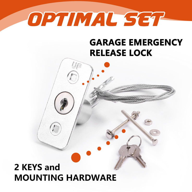 SIHAI 5 Packs Garage Door Emergency Key Release, Garage Door Emergency Release Lock Compatible with Garage Door Openers and Doors (5 Packs) 5 Pieces