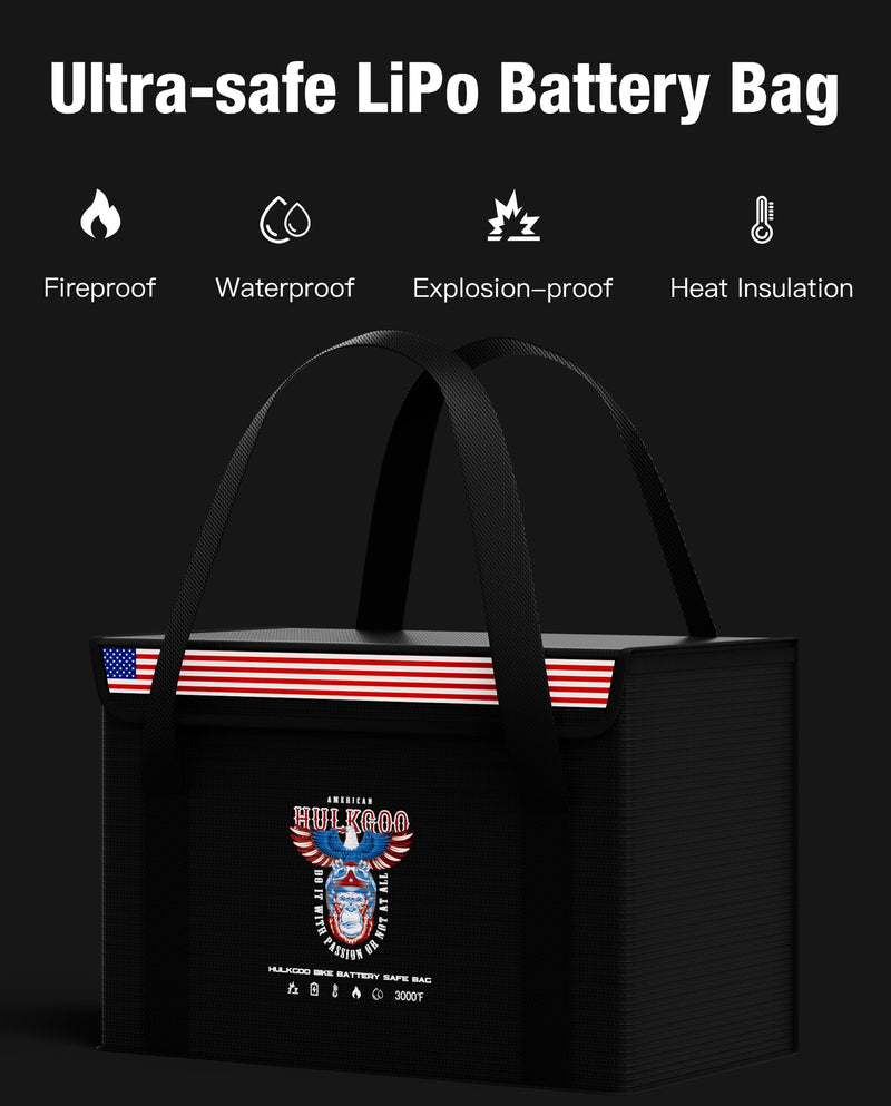 12V 100Ah LiFePO4 Lithium Battery Fireproof Safe Bag Large Capacity Explosion-Proof Container LiPO Guard Protective Case Waterproof Storage Box(14 * 9.5 * 7.8inch) 14 * 9.5 * 7.8 inch 100ah Lithium Battery Bag