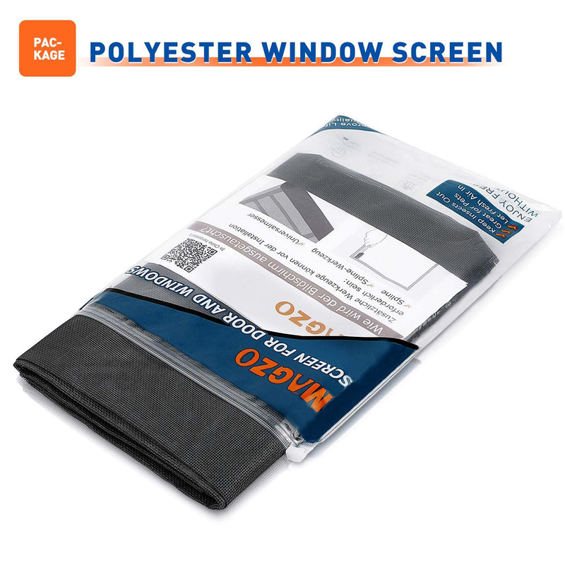 MAGZO Screen Door Replacement Mesh,48"W x 99"L Window Screen Mesh Adjustable Screen for French Patio Entry Porch Sliding Door Screen Mesh Curtain Net Black 48 X 99 Inch