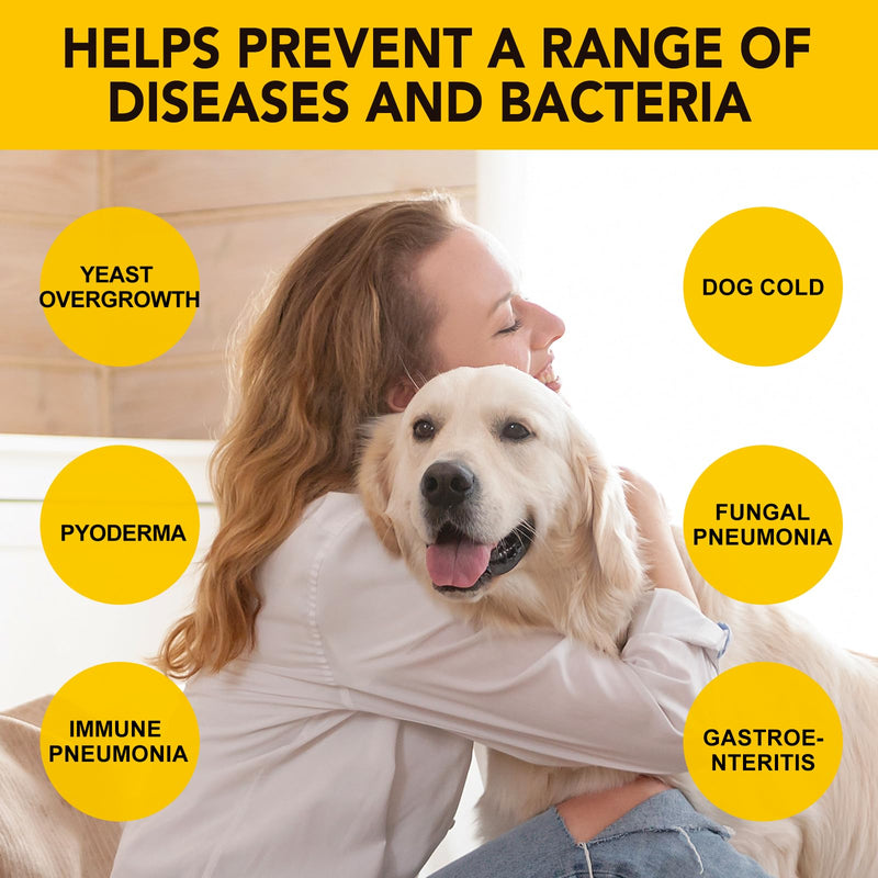 Yeast Infection Treatment for Dogs - Natural Anti Yeast Drops, Ear & Skin Itch Relief, Allergy Symptom Relief, Reduces Inflammation, with Multivitamins Probiotics, 2.02 Oz 1 PC