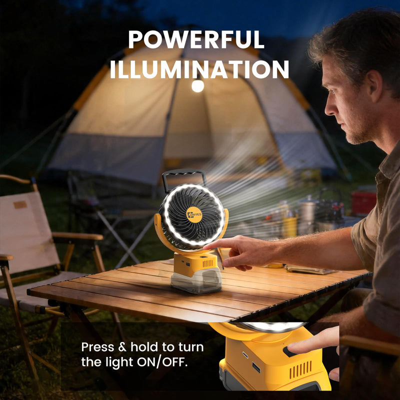 ohyes 5IN Jobsite Fan Fit For DeWALT 20V Max Battery