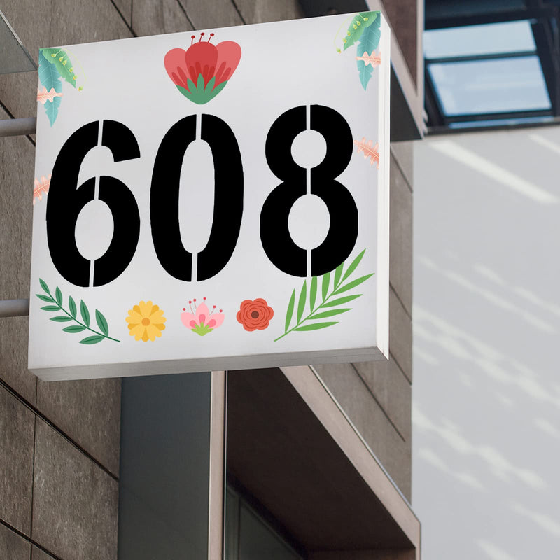 AIEX 8inch Large Number Stencils, Reusable Curb Address Numbers 10pcs Plastic Parking Stencils for Painting from 0 to 9 8 Inch