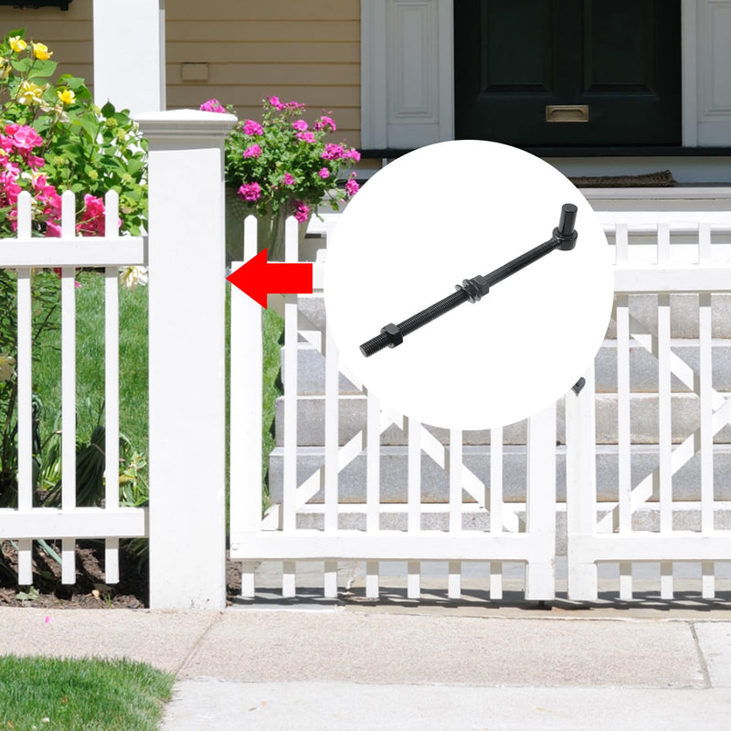 Wealrit 2 Pcs M12 Stainless Steel J-Bolt Gate Hinges with 5/8" Male Pin Heavy Duty Farm Gate Post Hinges with Nuts and Washers for Farm Fence Gate(M12 x 10") M12 x 10"