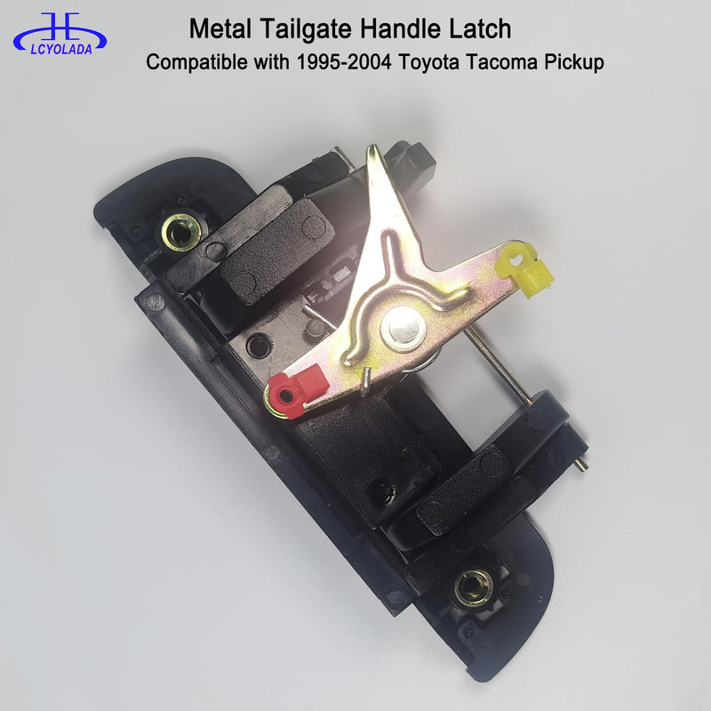 Upgraded Metal Tailgate Handle Latch for Toyota Tacoma Pickup 1995-2004, Replace OEM 6909035010, TO1915102, 79605, Textured Black