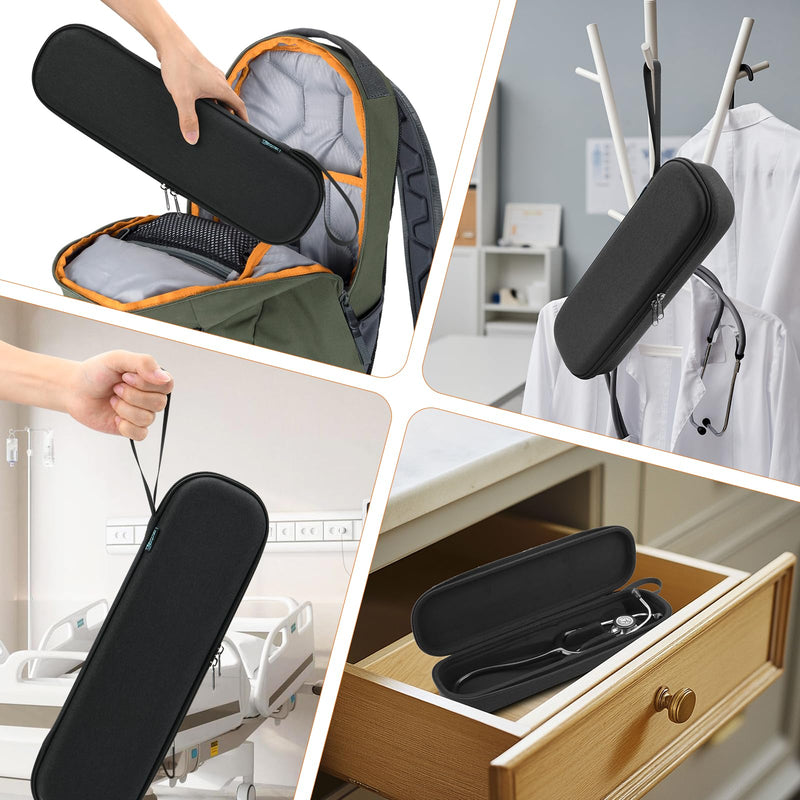 Beautyflier Stethoscope Case for 3M Littmann Classic III, Hard Travel Case for 3M Littmann Classic III Monitoring Stethoscope, EVA Stethoscope Carrying Case, Protecive Storage Box for Stethoscope