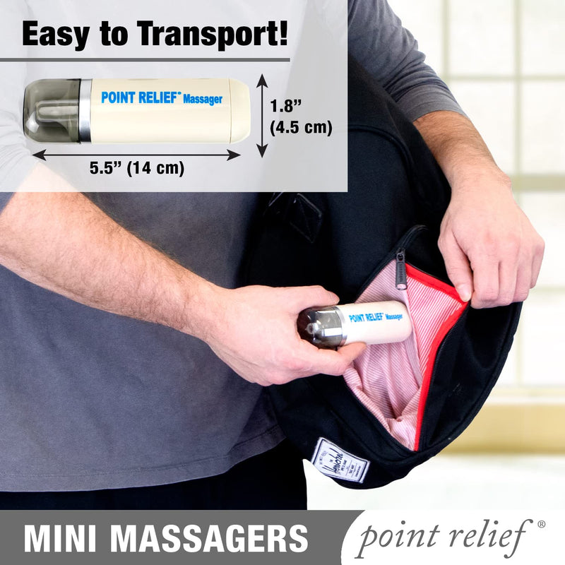 Point Relief 14-1050 Mini Massager for Handheld Targeted Massage Therapy Relieve Muscle Pain Standard