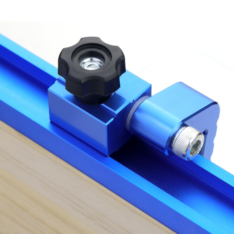 t track stop block 3-Inch Fence Flip Stop for Woodworking, Blue 2Pack 2 Pack