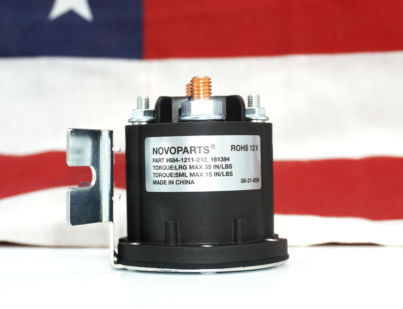 Solenoid Switch Relay 12V 150A 4 Terminal 161394 684-1211-212 Starter Solenoid Motor Relay DC Contactor HYD01633 HYD08831 Compatible with 684-1251-212 684-1261-212 684-1211-212-06 Max 800A