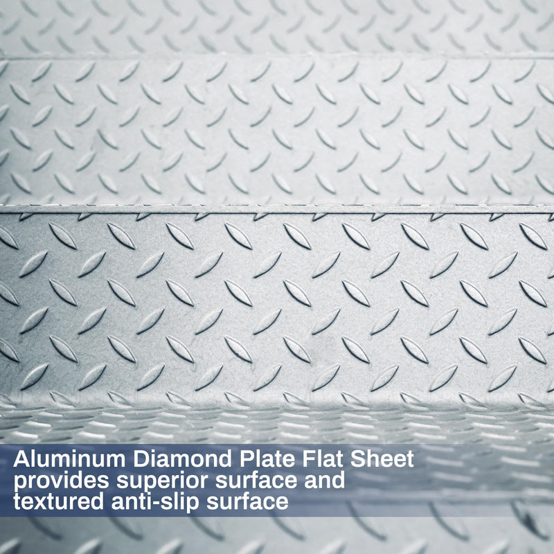 Yaocom 1.97" x 1.97" x 47.3" Aluminum Diamond Plate Angle, 16 Gauge 063 Inch Metal Wall Corner Protector for Edge Guard