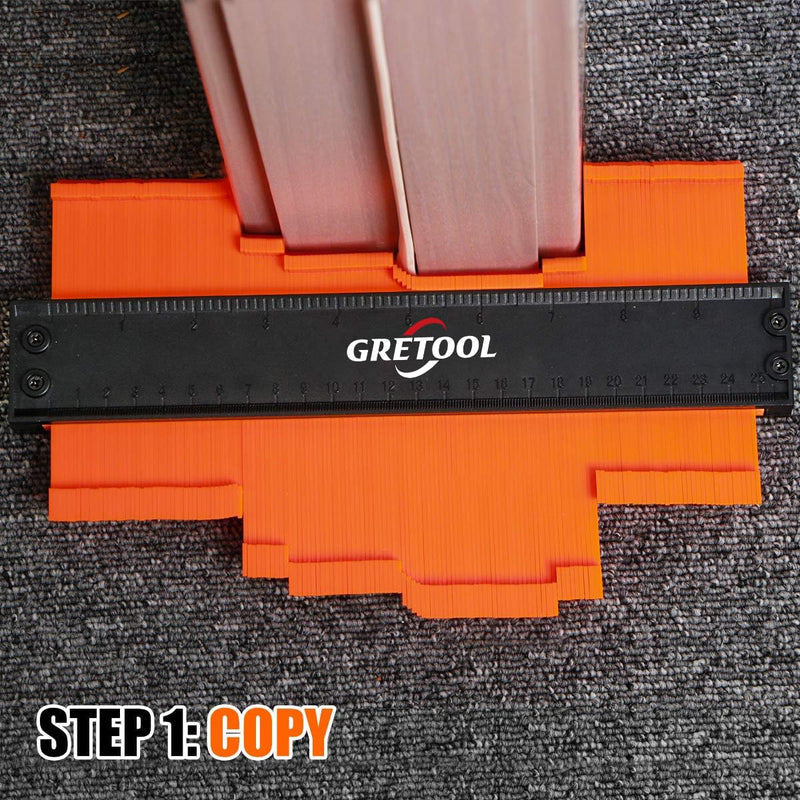 Contour Gauge (10 inches) Contour Tool with Adjustable Lock, Precise Shape replicator, Household Tool, Woodworking Tool, Christmas Gift (GTL-10) GTL-10